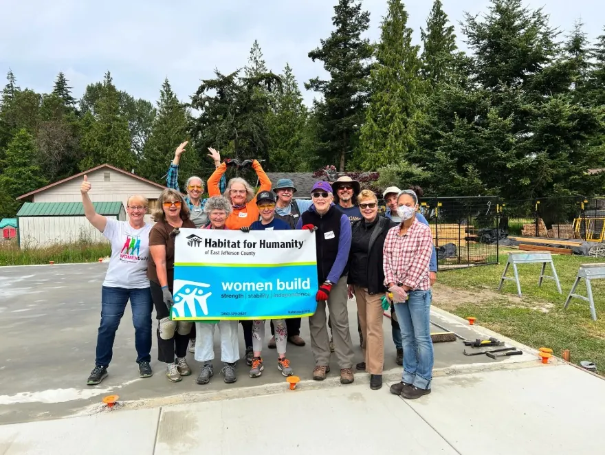 Eagle Pipe team volunteering with Habitat for Humanity Women Build, Kitsap County