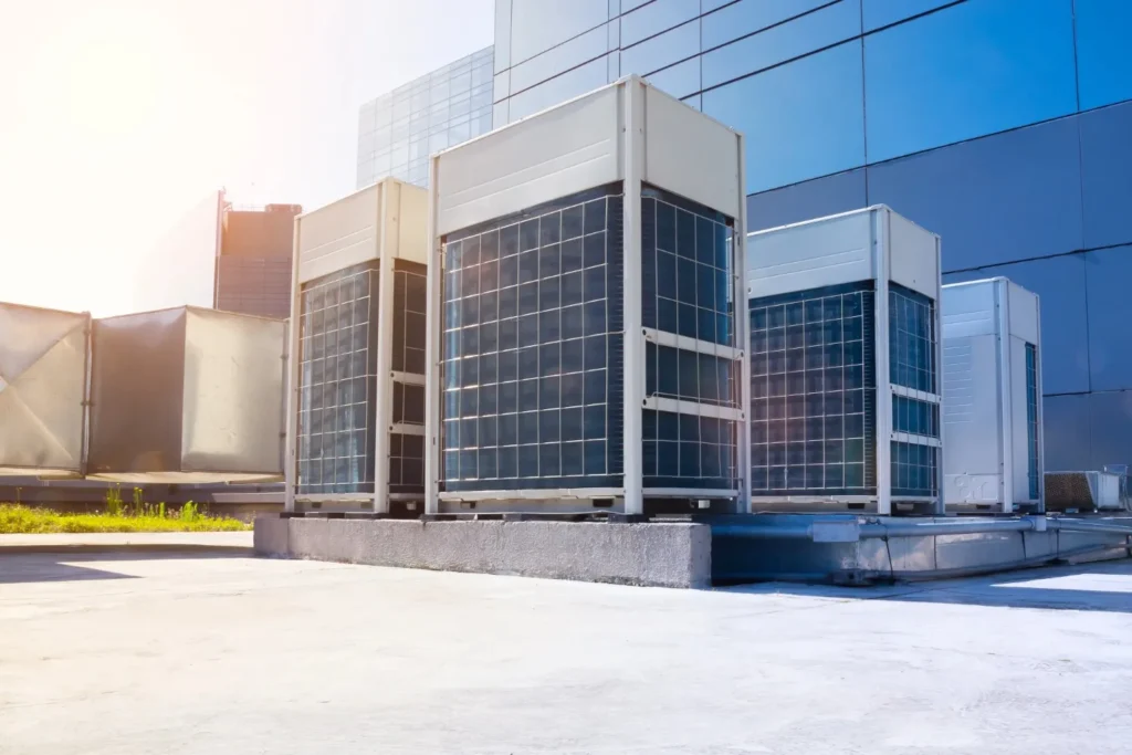 Commercial HVAC in Belfair, WA 1 Commercial Outdoor AC units installed in roof of a building
